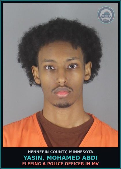 CCW arrest card for YASIN, MOHAMED ABDI in Hennepin County: FLEEING A POLICE OFFICER IN MV
