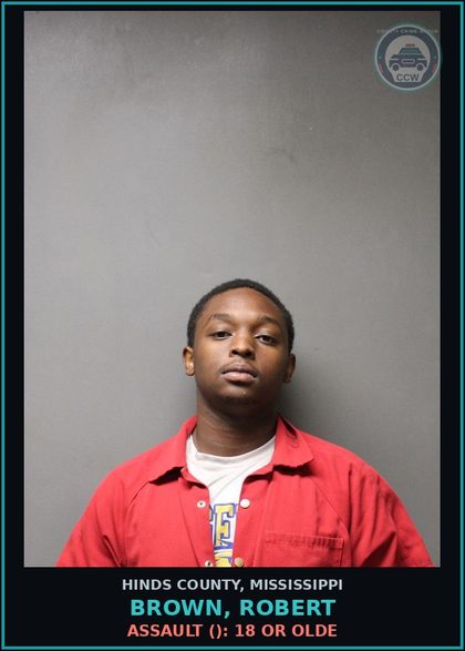 CCW arrest card for Brown, Robert in Hinds County: s3xual Battery (): 18 or olde