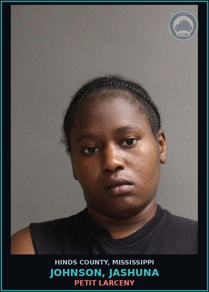 CCW arrest card for Johnson, Jashuna in Hinds County: SIMPLE DOMESTIC VIOLENCE