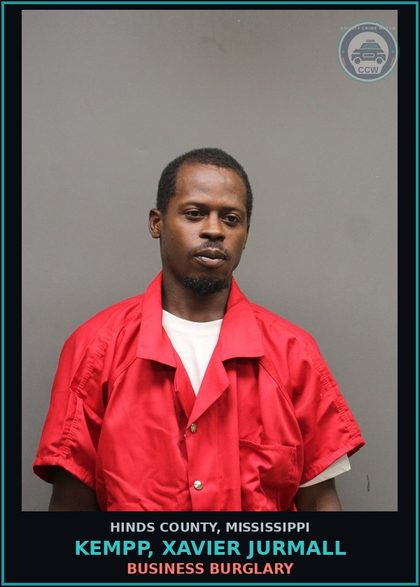CCW arrest card for Kempp, Xavier Jurmall in Hinds County: SIMPLE DOMESTIC VIOLENCE