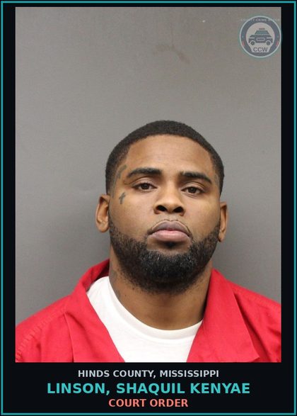 CCW arrest card for Linson, Shaquil Kenyae in Hinds County: COURT ORDER