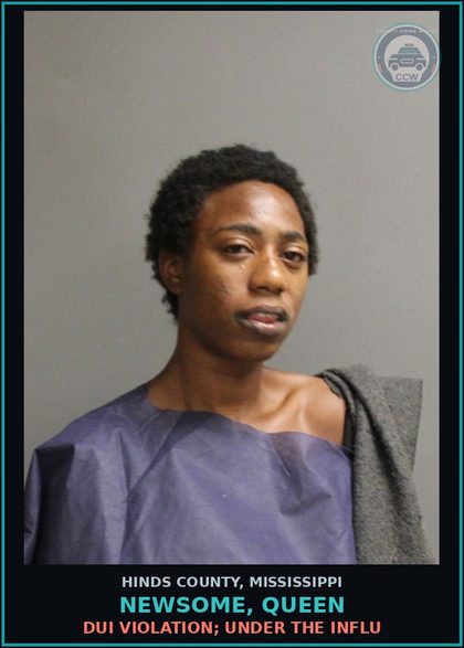 CCW arrest card for Newsome, Queen in Hinds County: Emergency Telephone Service (9