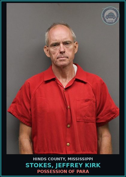 CCW arrest card for Stokes, Jeffrey Kirk in Hinds County: POSSESSION OF PARA