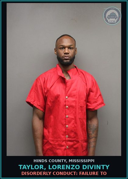 CCW arrest card for Taylor, Lorenzo Divinty in Hinds County: SIMPLE DOMESTIC VIOLENCE