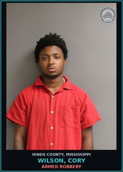 CCW arrest card for Wilson, Cory in Hinds County: AGGRAVATED ASSAULT