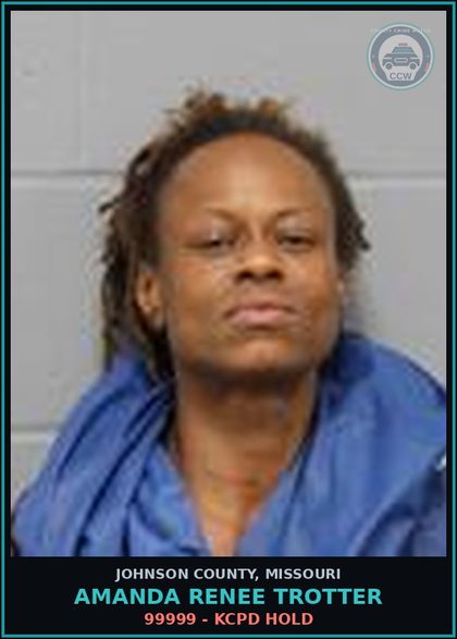 CCW arrest card for Amanda Renee Trotter in Johnson County: 99999 - KCPD HOLD