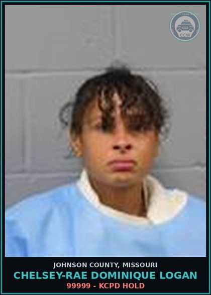 CCW arrest card for Chelsey-Rae Dominique Logan in Johnson County: 99999 - KCPD HOLD