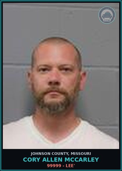 CCW arrest card for Cory Allen Mccarley in Johnson County: 99999 - LEE'