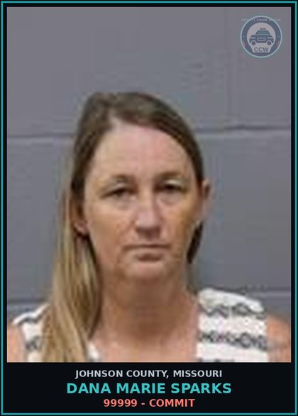 CCW arrest card for Dana Marie Sparks in Johnson County: 99999 - COMMIT