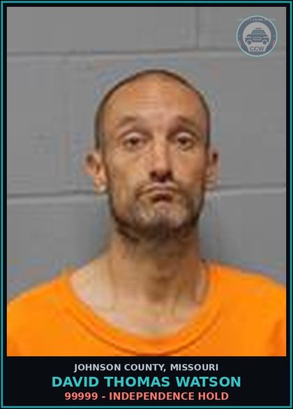CCW arrest card for David Thomas Watson in Johnson County: 99999 - INDEPENDENCE HOLD