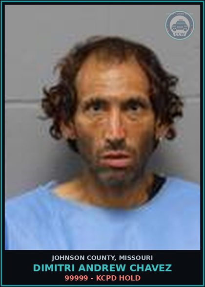 CCW arrest card for Dimitri Andrew Chavez in Johnson County: 99999 - KCPD HOLD