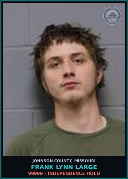 CCW arrest card for Frank Lynn Large in Johnson County: 99999 - INDEPENDENCE HOLD