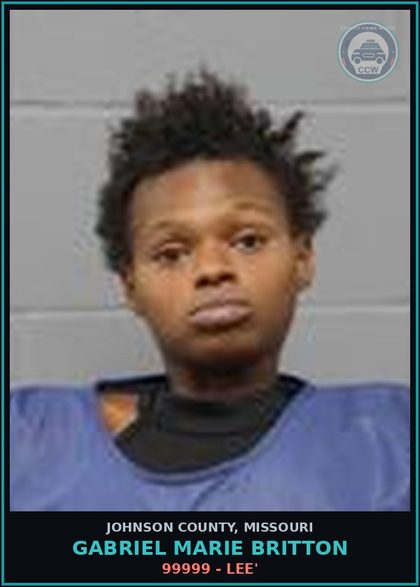 CCW arrest card for Gabriel Marie Britton in Johnson County: 99999 - LEE'
