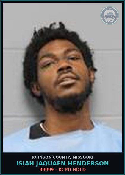 CCW arrest card for Isiah Jaquaen Henderson in Johnson County: 99999 - KCPD HOLD