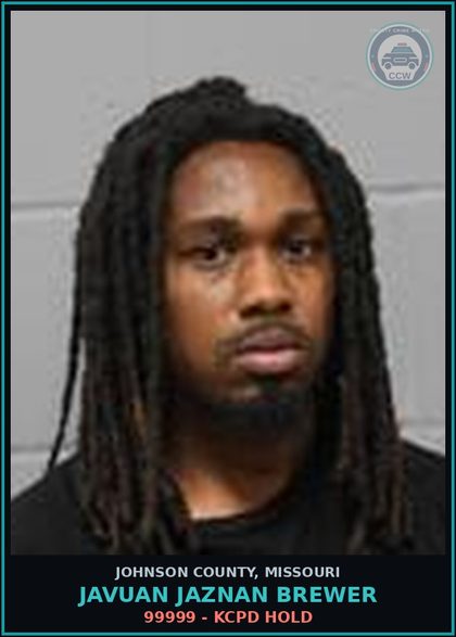 CCW arrest card for Javuan Jaznan Brewer in Johnson County: 99999 - KCPD HOLD