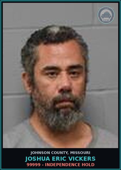 CCW arrest card for Joshua Eric Vickers in Johnson County: 99999 - INDEPENDENCE HOLD