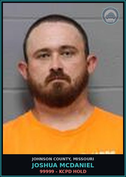 CCW arrest card for Joshua Mcdaniel in Johnson County: 99999 - KCPD HOLD