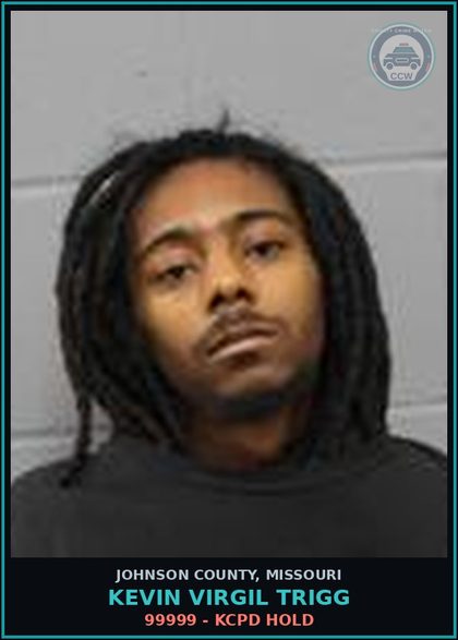CCW arrest card for Kevin Virgil Trigg in Johnson County: 99999 - KCPD HOLD