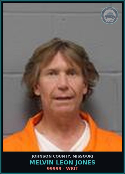 CCW arrest card for Melvin Leon Jones in Johnson County: 99999 - WRIT