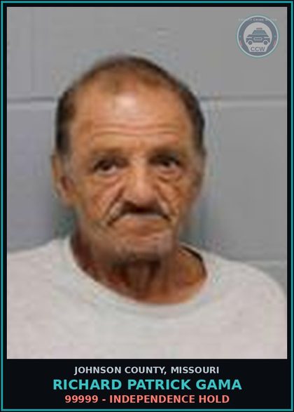 CCW arrest card for Richard Patrick Gama in Johnson County: 99999 - INDEPENDENCE HOLD