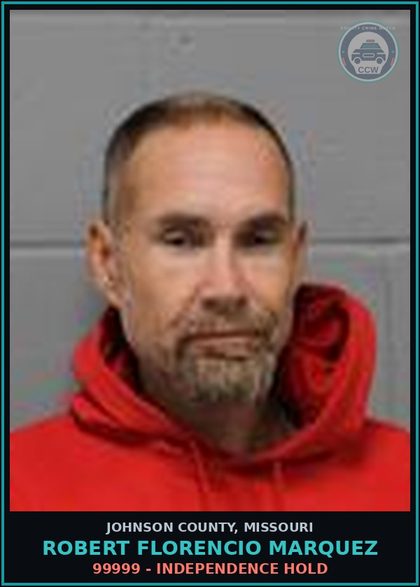 CCW arrest card for Robert Florencio Marquez in Johnson County: 99999 - INDEPENDENCE HOLD