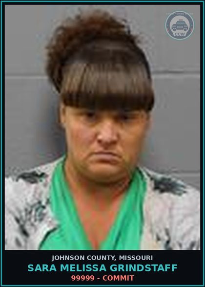 CCW arrest card for Sara Melissa Grindstaff in Johnson County: 99999 - COMMIT