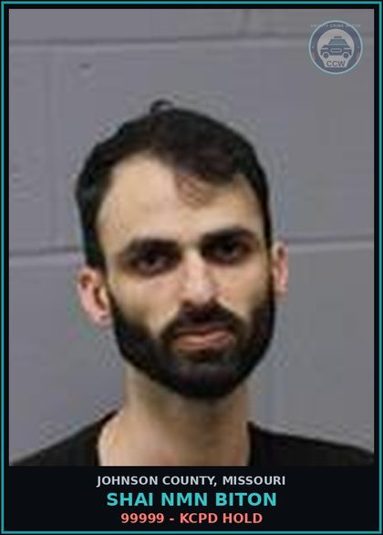 CCW arrest card for Shai Nmn Biton in Johnson County: 99999 - KCPD HOLD
