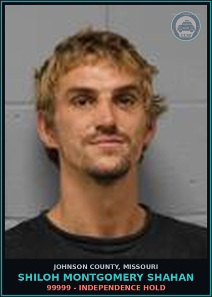 CCW arrest card for Shiloh Montgomery Shahan in Johnson County: 99999 - INDEPENDENCE HOLD