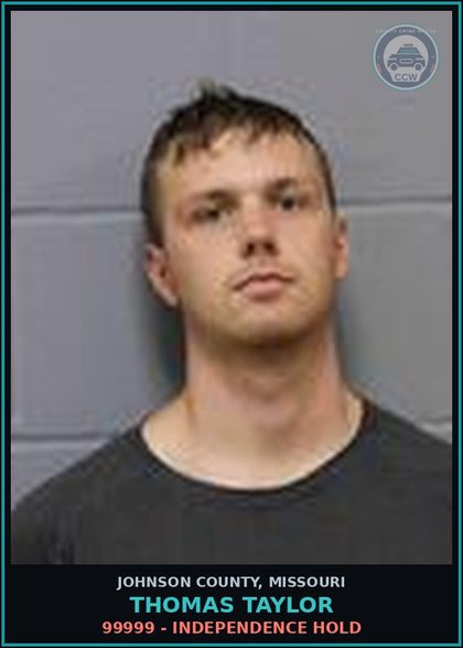 CCW arrest card for Thomas Taylor in Johnson County: 99999 - INDEPENDENCE HOLD
