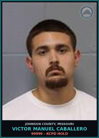 CCW arrest card for Victor Manuel Caballero in Johnson County: 99999 - KCPD HOLD