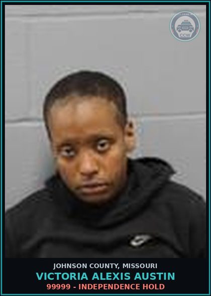CCW arrest card for Victoria Alexis Austin in Johnson County: 99999 - INDEPENDENCE HOLD