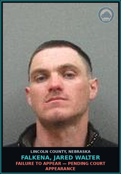 CCW arrest card for Falkena, Jared Walter in Lincoln County: FAILURE TO APPEAR — Pending Court Appearance