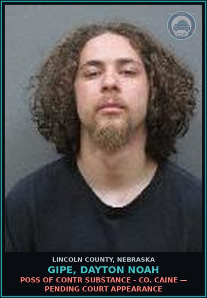 CCW arrest card for Gipe, Dayton Noah in Lincoln County: CONTEMPT OF COURT - BUFFALO COUNTY — Pending Court Appearance
