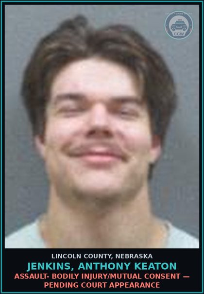 CCW arrest card for Jenkins, Anthony Keaton in Lincoln County: ASSAULT- BODILY INJURY/MUTUAL CONSENT — Pending Court Appearance