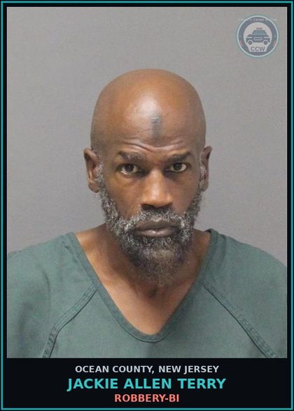 CCW arrest card for JACKIE ALLEN TERRY in Ocean County: CRIM MISCHIEF-DAMAGE PROPERTY