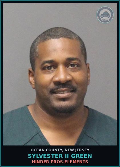 CCW arrest card for SYLVESTER II GREEN in Ocean County: HINDER PROS-ELEMENTS