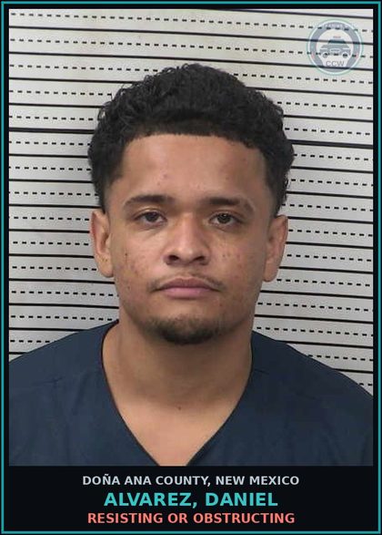 CCW arrest card for Alvarez, Daniel in Doña Ana County: Resisting or Obstructing
