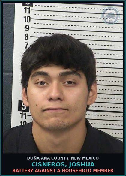 CCW arrest card for Cisneros, Joshua in Doña Ana County: False Imprisonment