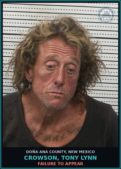 CCW arrest card for Crowson, Tony Lynn in Doña Ana County: Failure to Appear