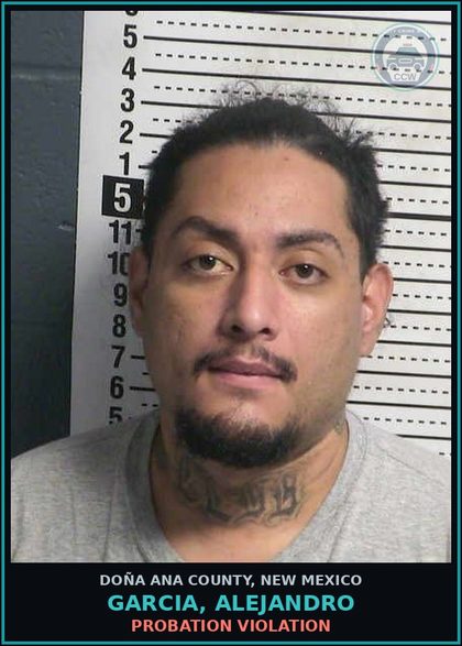 CCW arrest card for Garcia, Alejandro in Doña Ana County: PROBATION VIOLATION