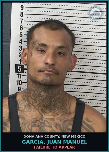 CCW arrest card for Garcia, Juan Manuel in Doña Ana County: Failure to Appear