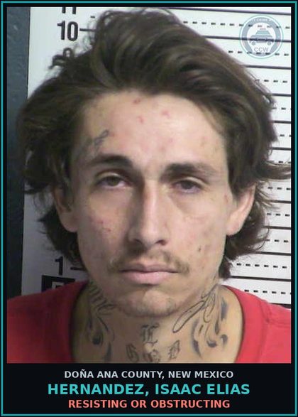 CCW arrest card for Hernandez, Isaac Elias in Doña Ana County: Failure to Appear