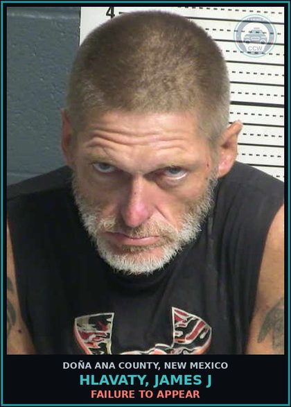 CCW arrest card for Hlavaty, James J in Doña Ana County: Failure to Appear