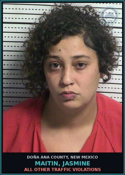 CCW arrest card for Maitin, Jasmine in Doña Ana County: All Other Traffic Violations