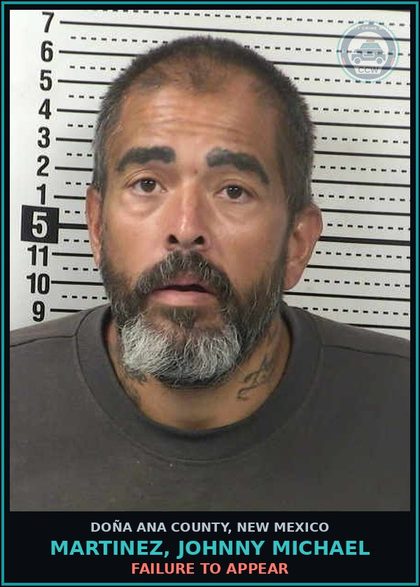CCW arrest card for Martinez, Johnny Michael in Doña Ana County: Failure to Appear
