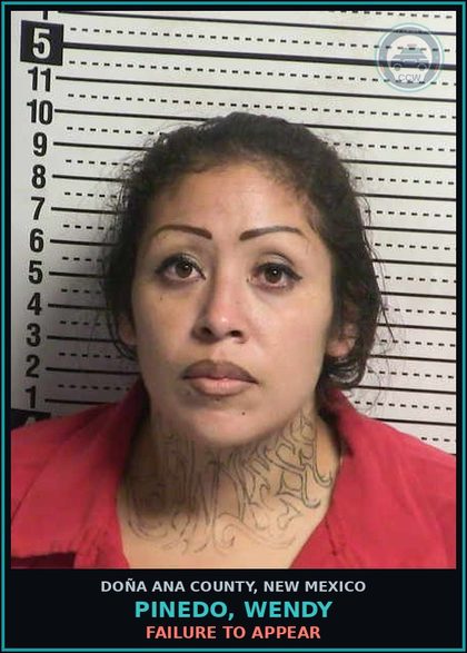 CCW arrest card for Pinedo, Wendy in Doña Ana County: Failure to Appear