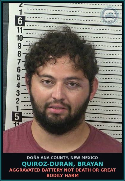 CCW arrest card for Quiroz-Duran, Brayan in Doña Ana County: Aggravated Battery Not Death Or Great Bodily Harm