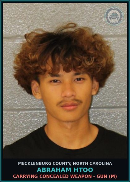 CCW arrest card for ABRAHAM HTOO in Mecklenburg County: RESISTING PUBLIC OFFICER