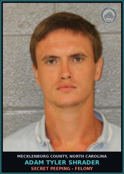 CCW arrest card for ADAM TYLER SHRADER in Mecklenburg County: MISDEMEANOR LARCENY