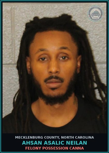 CCW arrest card for AHSAN ASALIC NEILAN in Mecklenburg County: PWISD Canna